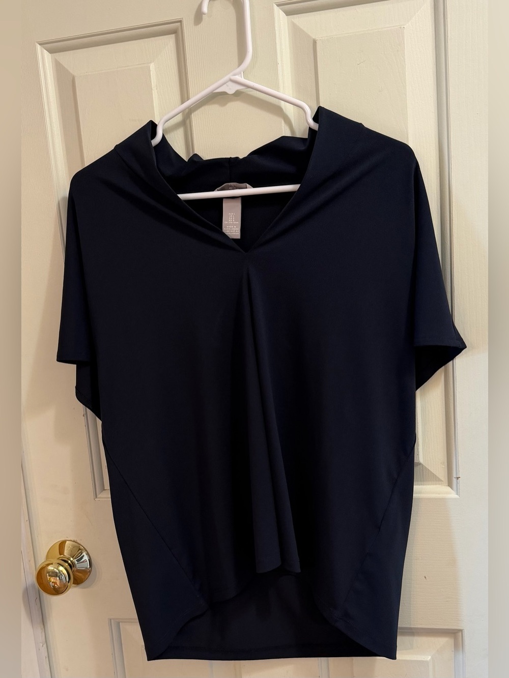 H&M Navy V-Neck Relaxed Tunic Top | L
